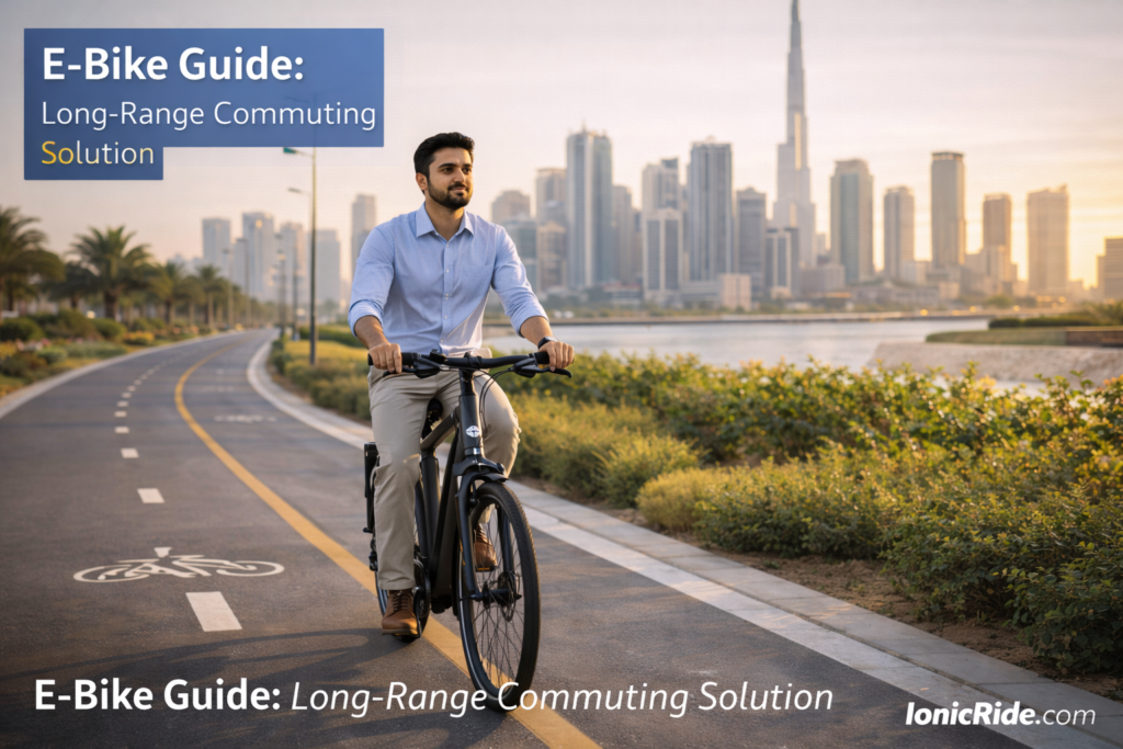 Comprehensive e-bike buying guide for Dubai showing price tiers, recommended models, key specifications, and suitability for different rider types and distances