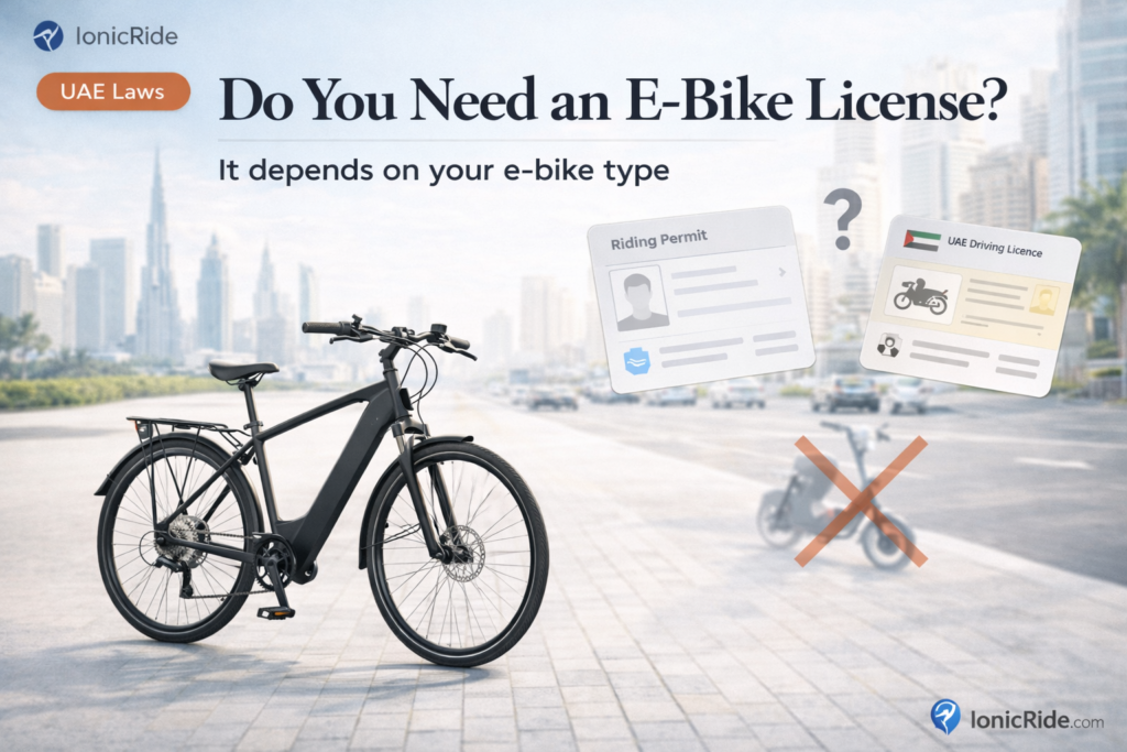 E-bike license UAE 2026 featured image explaining whether you need a licence and the electric bike rules across the UAE