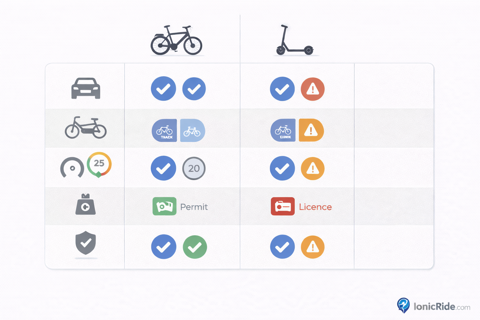 UAE Rules: E-Bike vs E-Scooter — Key Differences E-bike vs e-scooter rule comparison in the UAE showing differences in permits, where you can ride, speed limits and enforcement