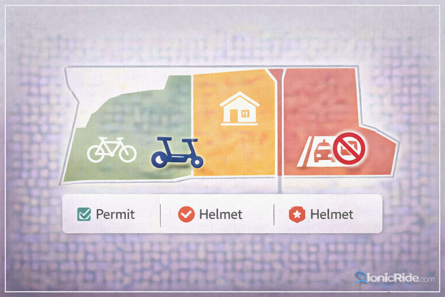 Sharjah e-scooter zoning map showing allowed riding areas, restricted zones and key corridors for safe legal routes