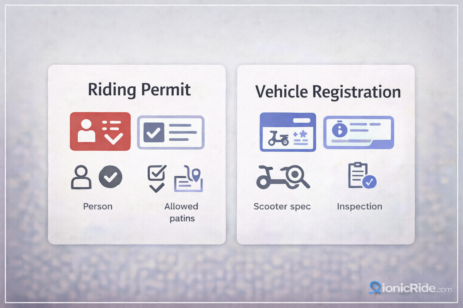 Riding permit vs vehicle registration requirements comparison for Dubai e-scooters explaining what each is for and when it is required