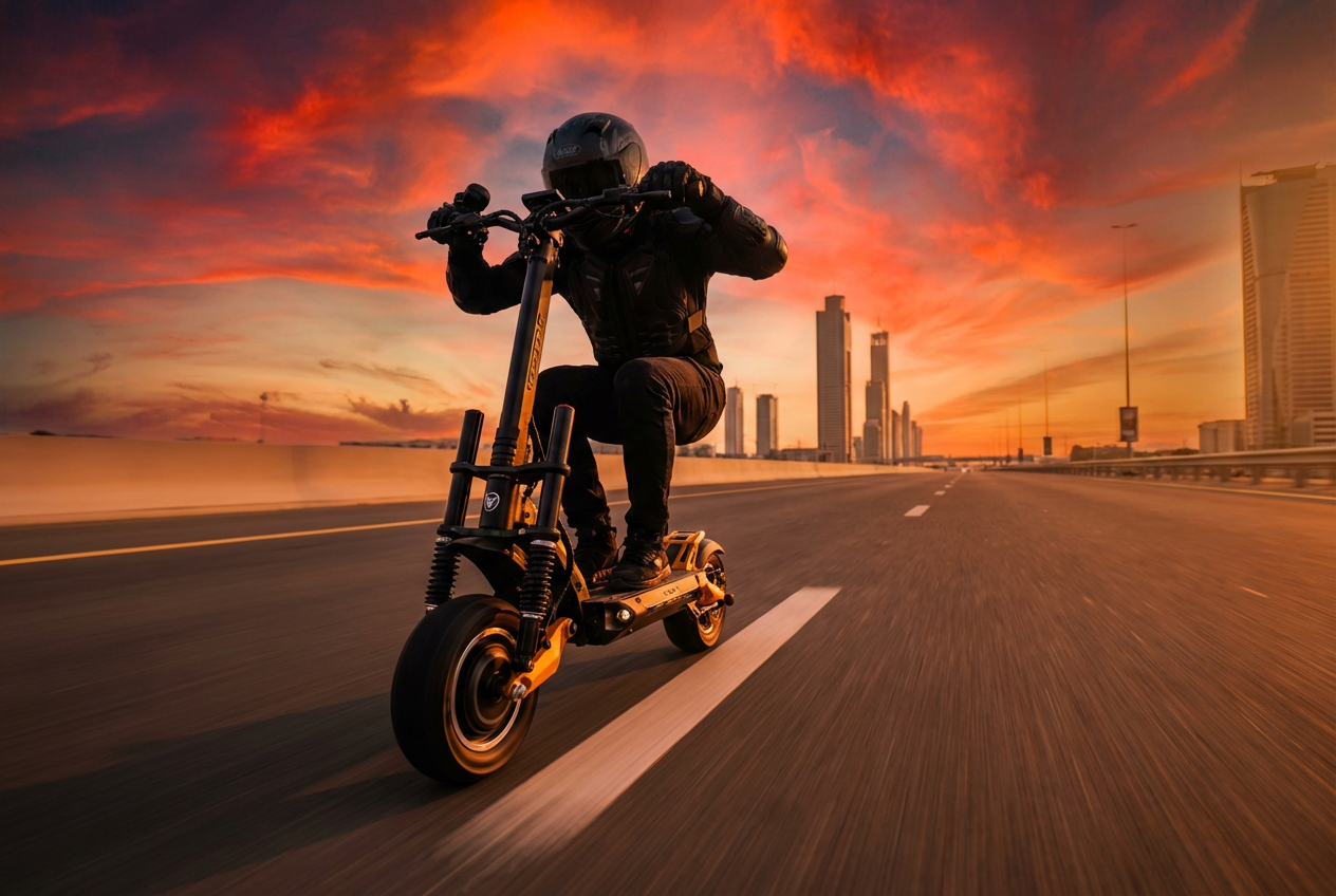Vsett 9 electric scooter — dual motor, suspension and weekend performance in UAE