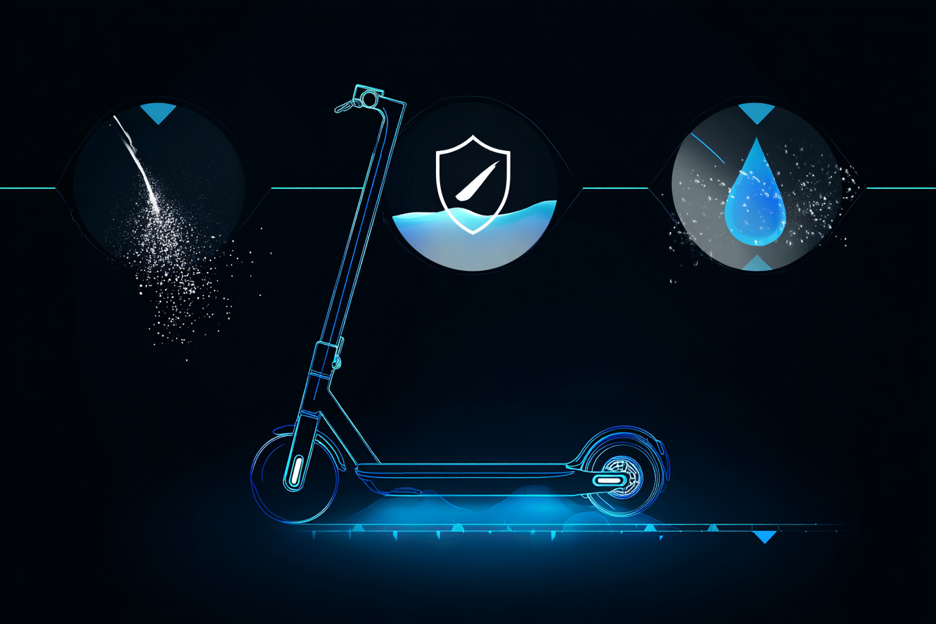What IP ratings actually mean on electric scooters — IP54 vs IPX5 vs IPX6 explained