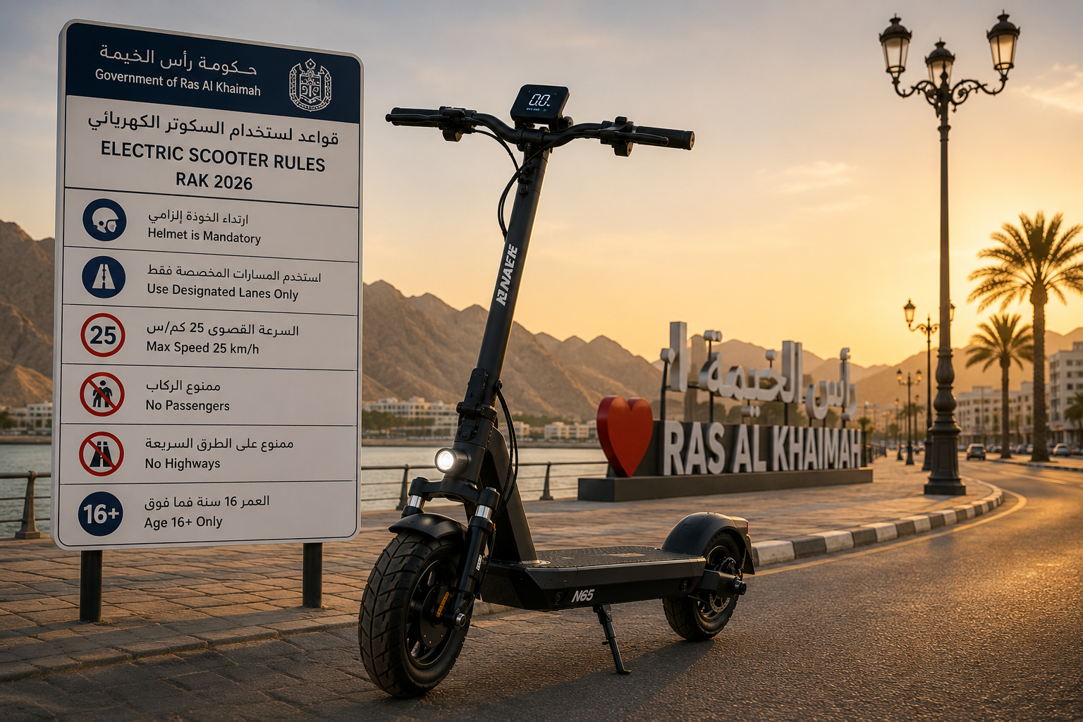 Electric scooter rules Ras Al Khaimah 2026