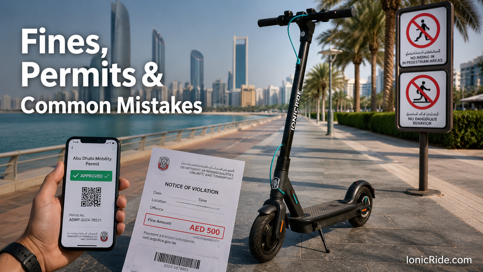 Abu Dhabi e-scooter fines permits and common mistakes explained for riders in 2026