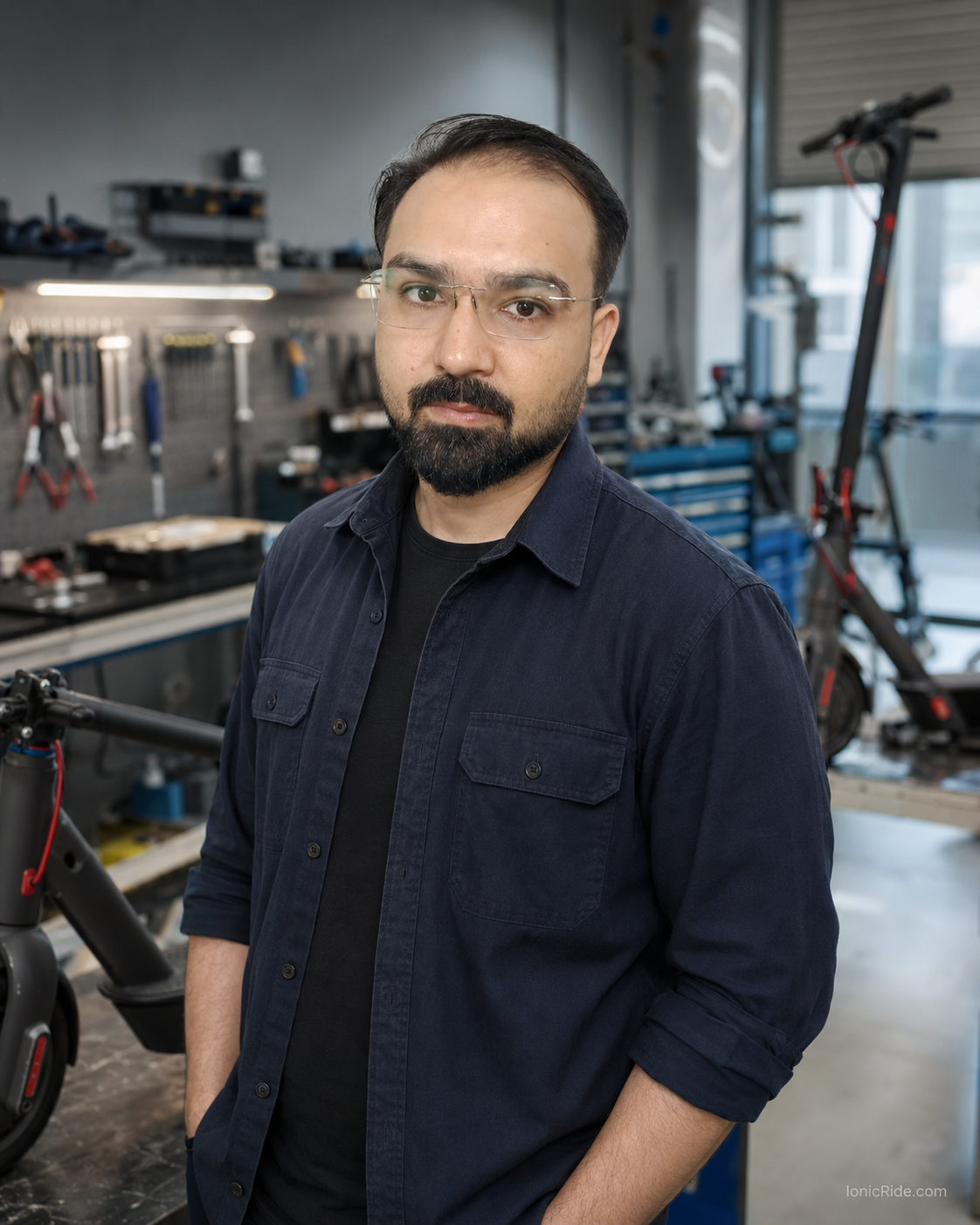 Alex Rahman, IonicRide workshop lead and e-scooter reviewer in Dubai