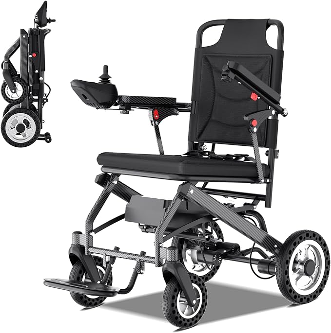 COYE lightweight electric wheelchair, only 30 lbs, travel size, airline approved, folds for adults