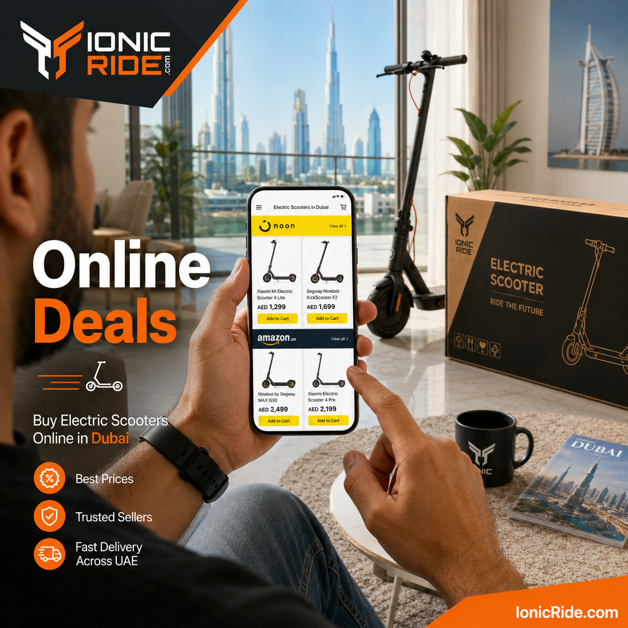 Online Electric Scooter Deals Dubai Noon Amazon Online electric scooter deals in Dubai on Noon and Amazon with buyer protection and seller warnings
