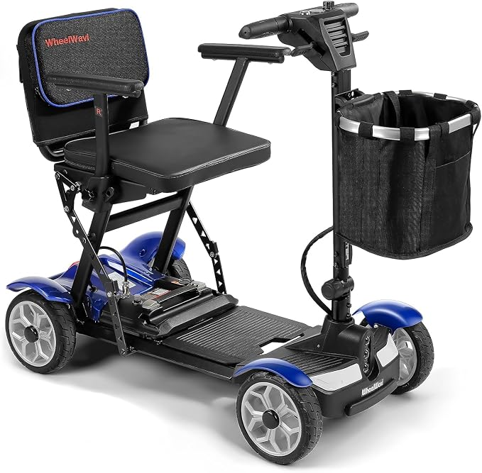 WheelWavi Lightweight Folding Mobility Scooter (47 lb) WheelWavi lightweight folding mobility scooter for adults and seniors, 47 lbs, portable