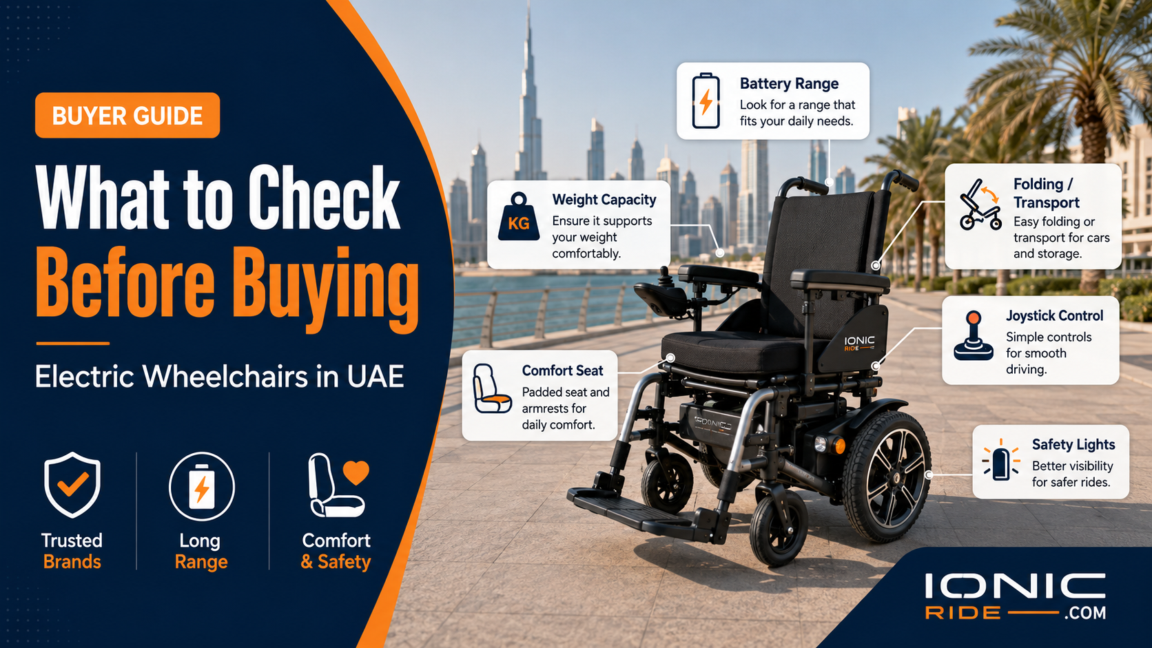 Electric wheelchair buying guide for UAE — what to check before purchasing