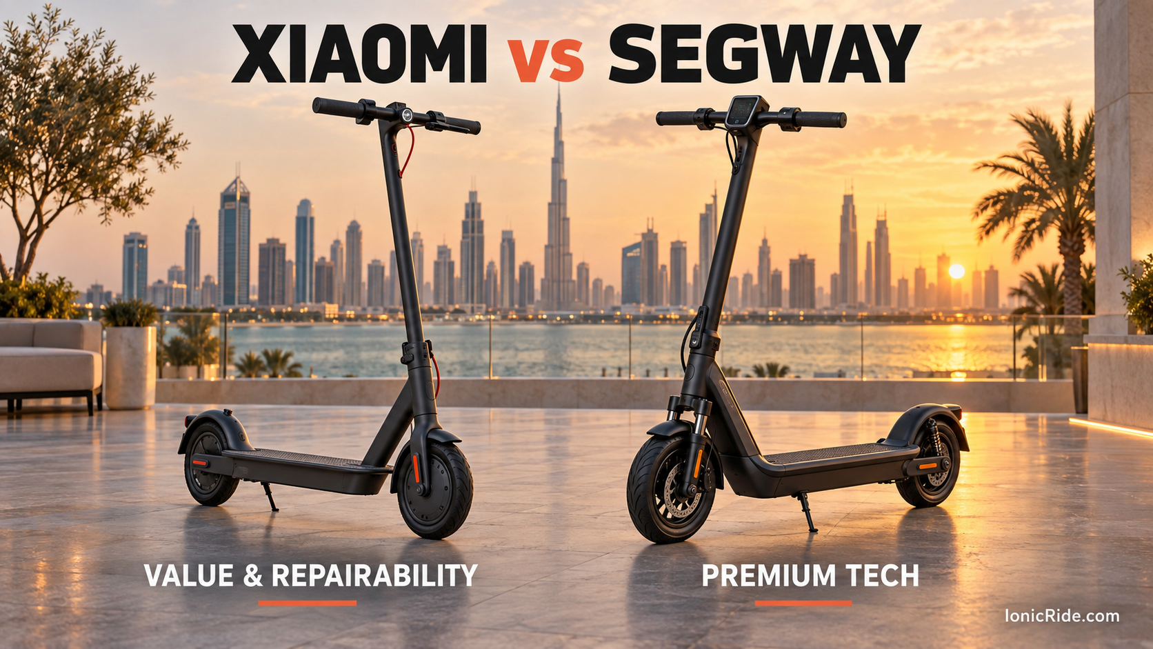 Xiaomi vs Segway electric scooter brand comparison UAE 2026